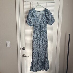 Vineyard Vines Blue Floral Maxi Dress